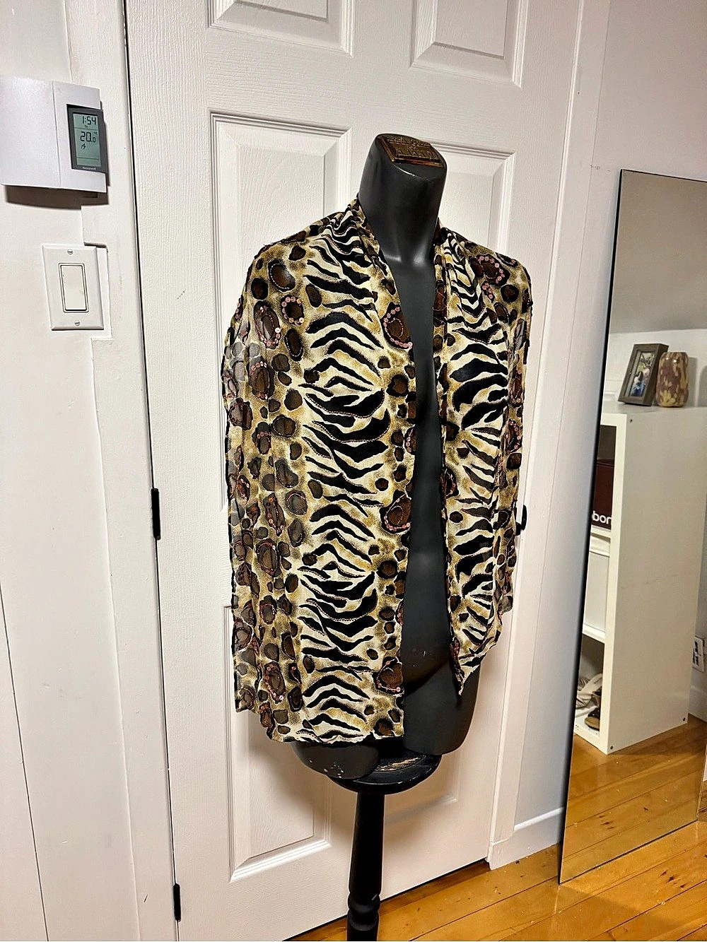 Animal Print Scarf in Brown & Black Like New